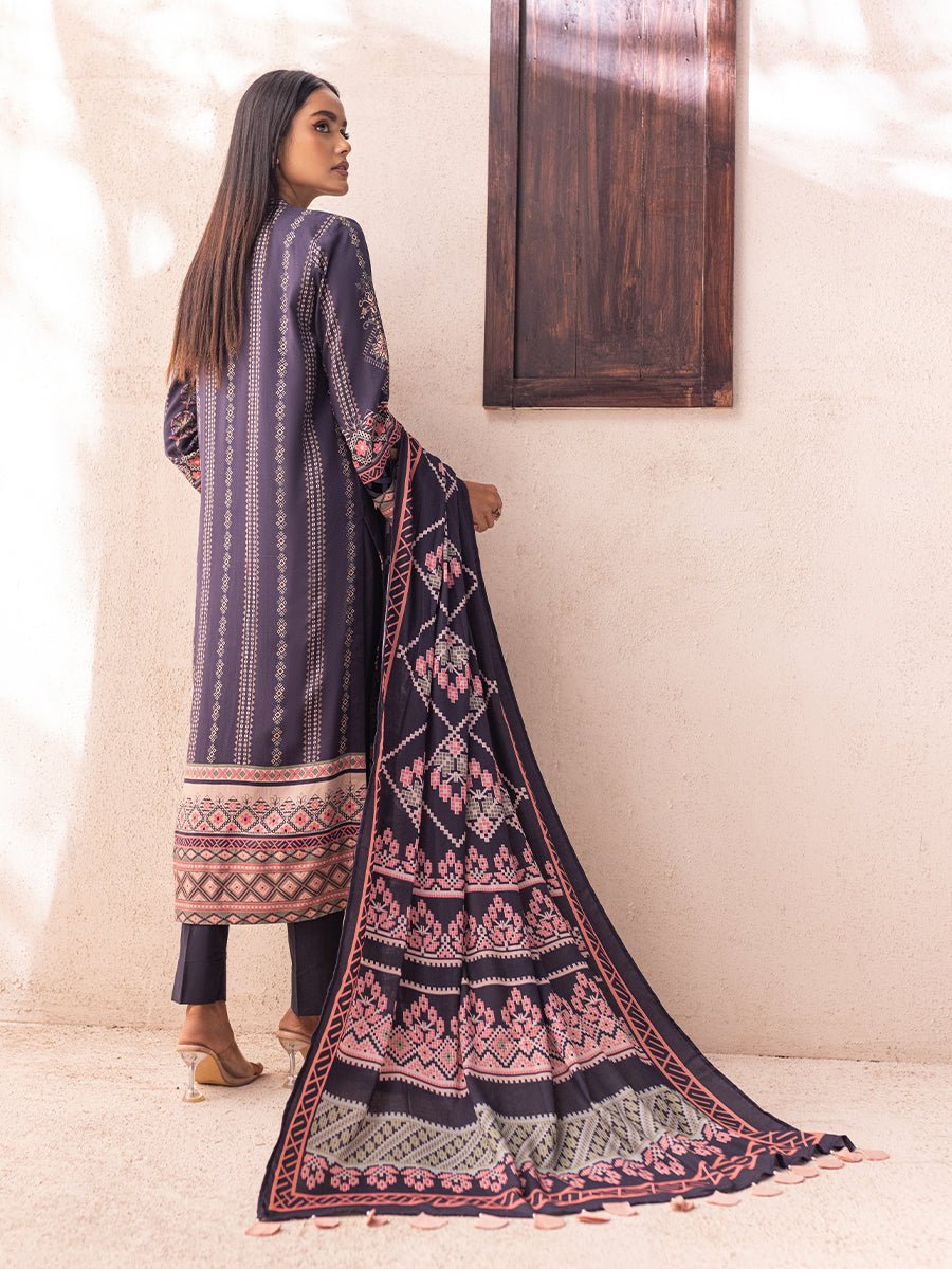 3pc Stitched Printed Linen Suit Vol.2 (WK-01185) - SalitexOnline