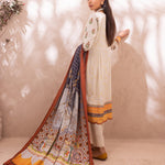 3pc Stitched Printed Linen Suit Vol.2 (WK-01192) - SalitexOnline