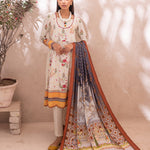 3pc Stitched Printed Linen Suit Vol.2 (WK-01192) - SalitexOnline