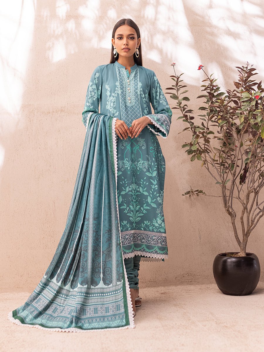 3pc Stitched Printed Linen Suit Vol.2 (WK-01194) - SalitexOnline