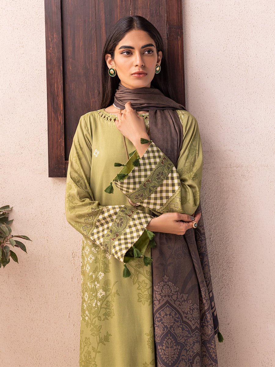3pc Stitched Printed Linen Suit Vol.2 (WK-01195) - SalitexOnline