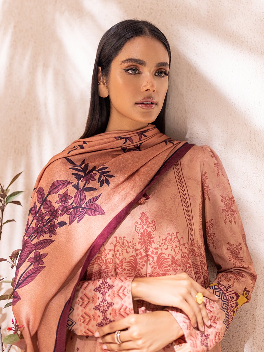3pc Stitched Printed Linen Suit Vol.2 (WK-01196) - SalitexOnline