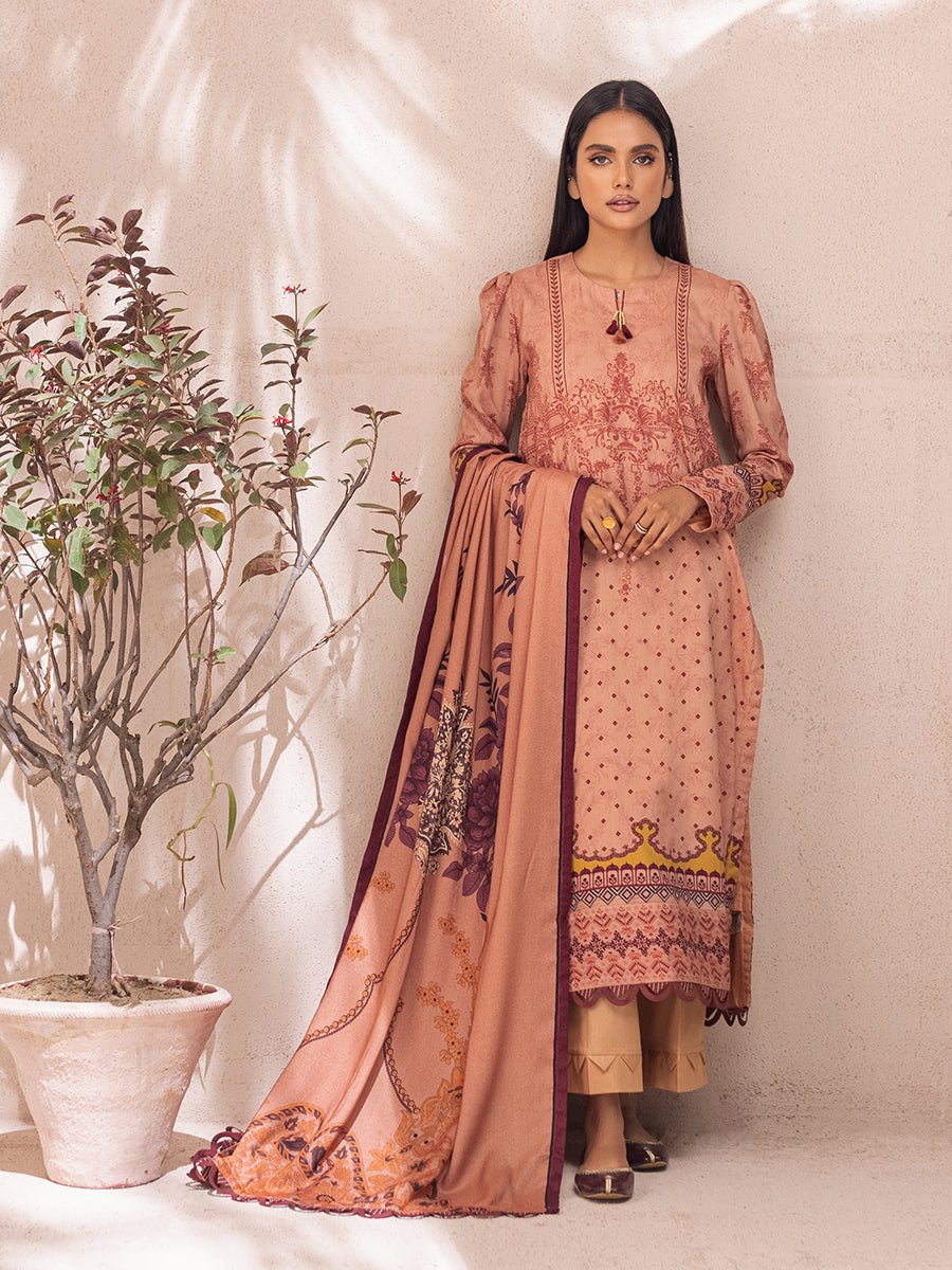 3pc Stitched Printed Linen Suit Vol.2 (WK-01196) - SalitexOnline