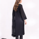 3pc Unstitched - Black & White Embroidered Lawn Suit - Monochrome (BW-00072UT) - SalitexOnline