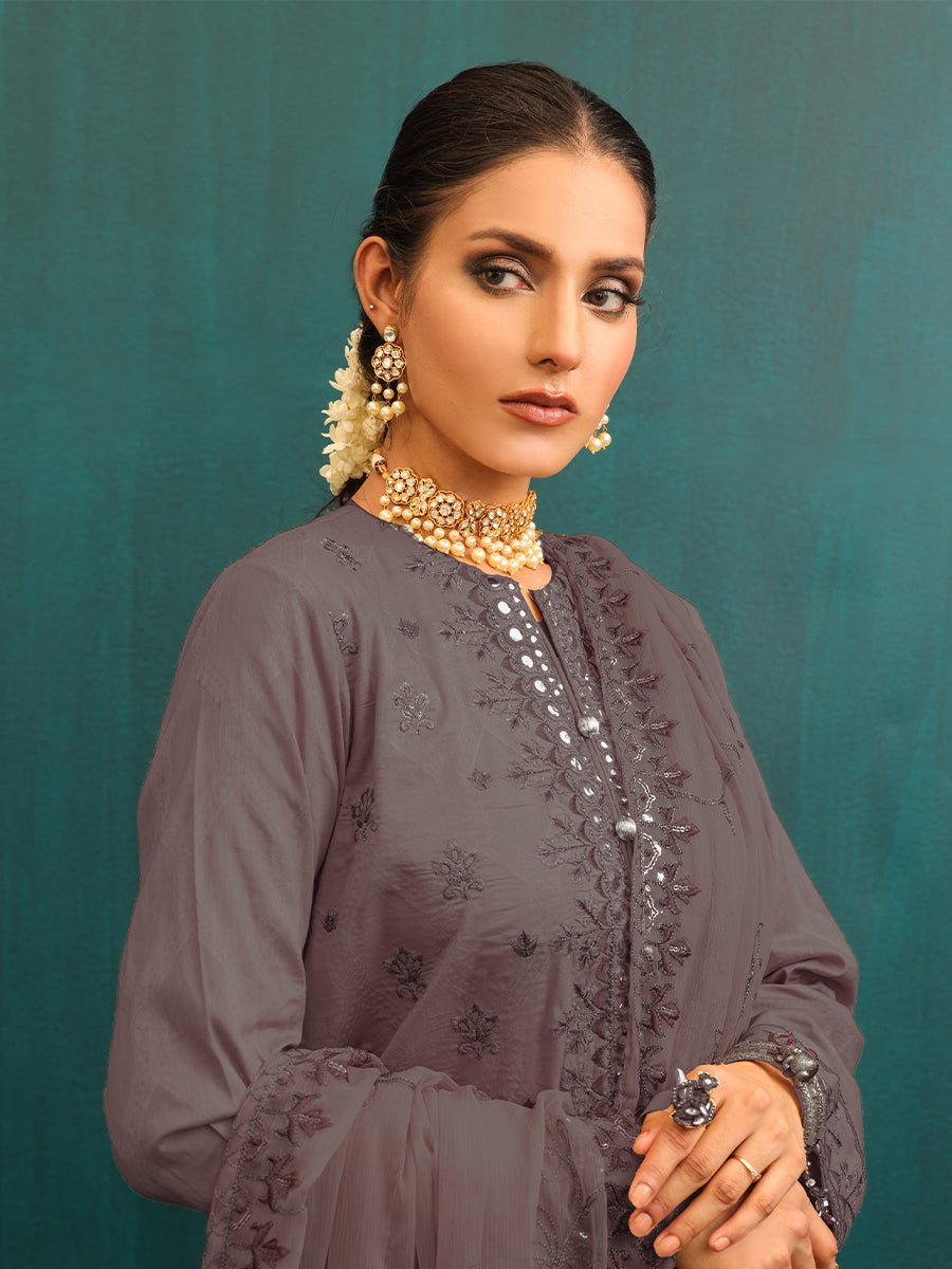 3pc Unstitched Embroidered Jacquard - Rang e Ashnai (WK-01114UT) - SalitexOnline