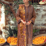 3pc Unstitched - Heavy Embroidered Lawn Suit with Organza Foil Dupatta - Singhaar (WK-01028BUT) - SalitexOnline