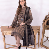 3pc Unstitched- Paste Printed Lawn Suit (SS-00056AUT) - SalitexOnline