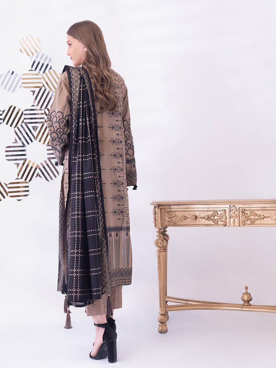 3pc Unstitched- Paste Printed Lawn Suit (SS-00056AUT) - SalitexOnline