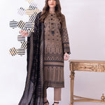 3pc Unstitched- Paste Printed Lawn Suit (SS-00056AUT) - SalitexOnline