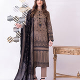 3pc Unstitched- Paste Printed Lawn Suit (SS-00056AUT) - SalitexOnline