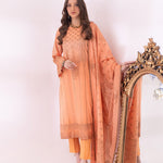 3pc Unstitched- Paste Printed Lawn Suit (SS-00058AUT) - SalitexOnline