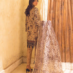 3pc Unstitched - Printed Lawn with Printed Organza Dupatta - SalitexOnline