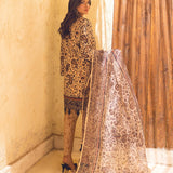 3pc Unstitched - Printed Lawn with Printed Organza Dupatta - SalitexOnline