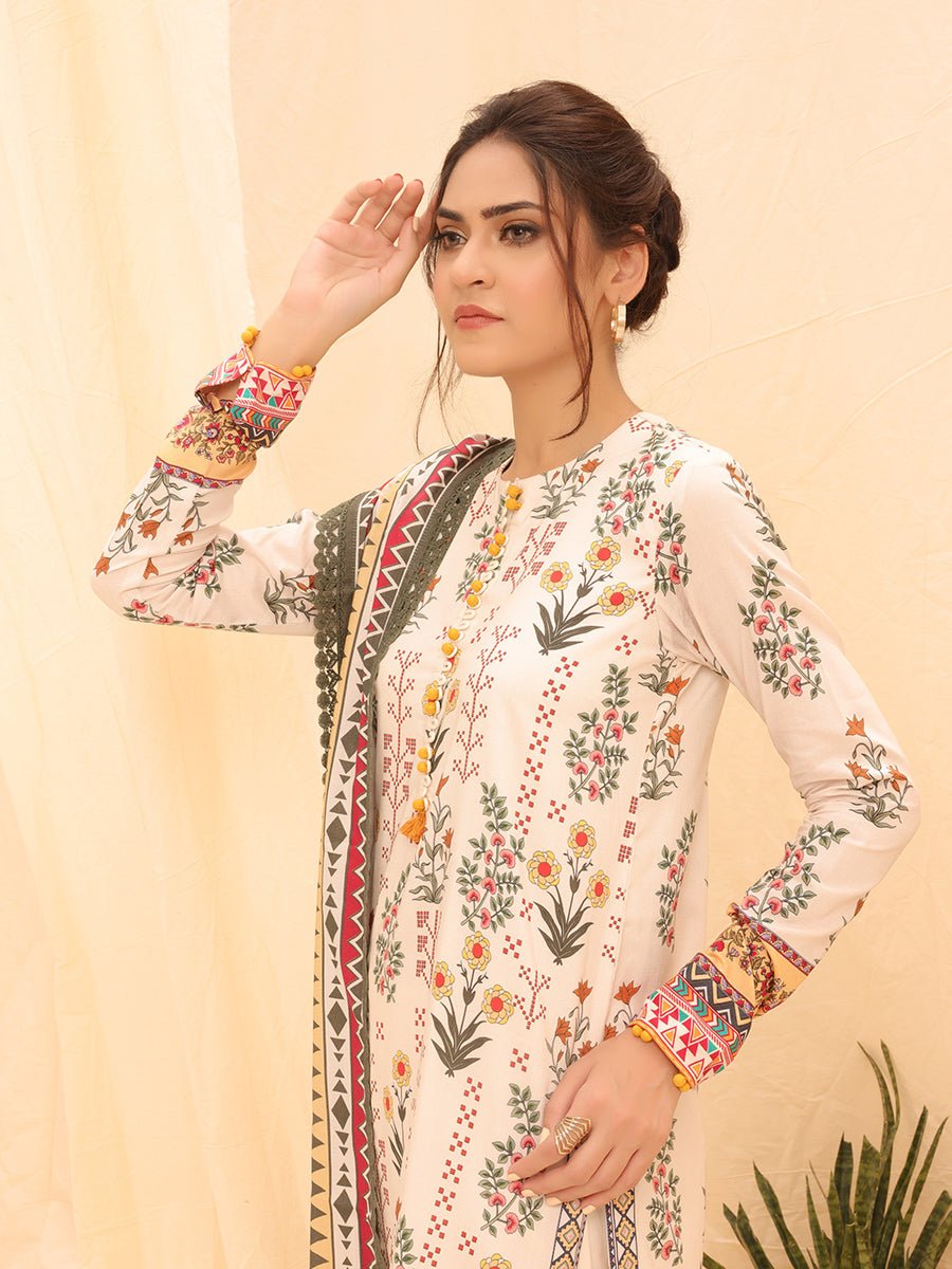 3pc Unstitched Printed Linen Vol.1 (WK-01175UT) - SalitexOnline