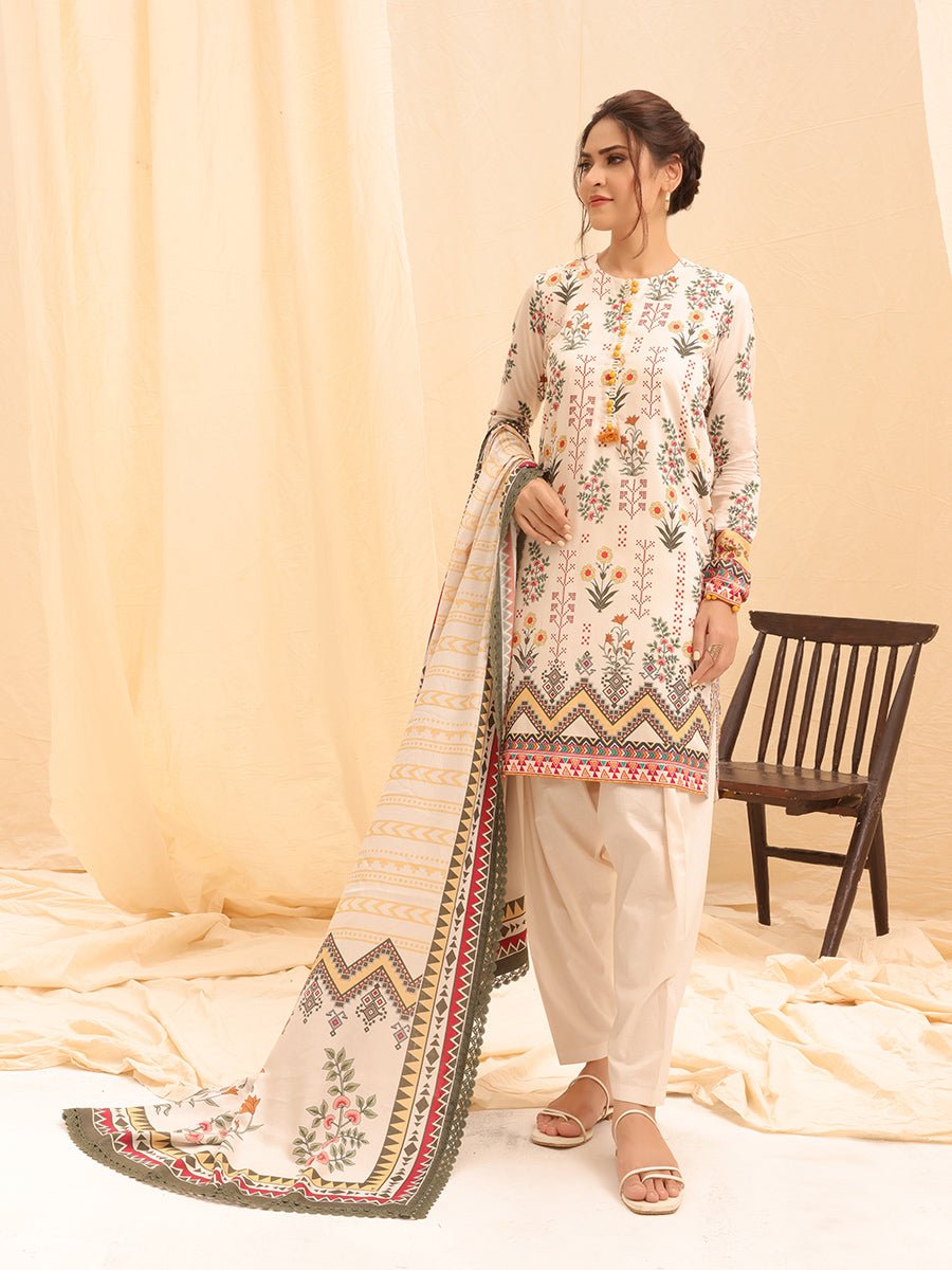 3pc Unstitched Printed Linen Vol.1 (WK-01175UT) - SalitexOnline