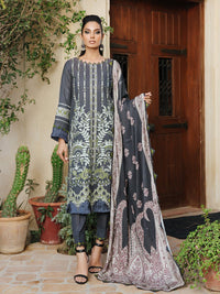 3pc Unstitched Winter Embroidered Suit With Shawl Peach Leather (PLEMB-04UT) - SalitexOnline