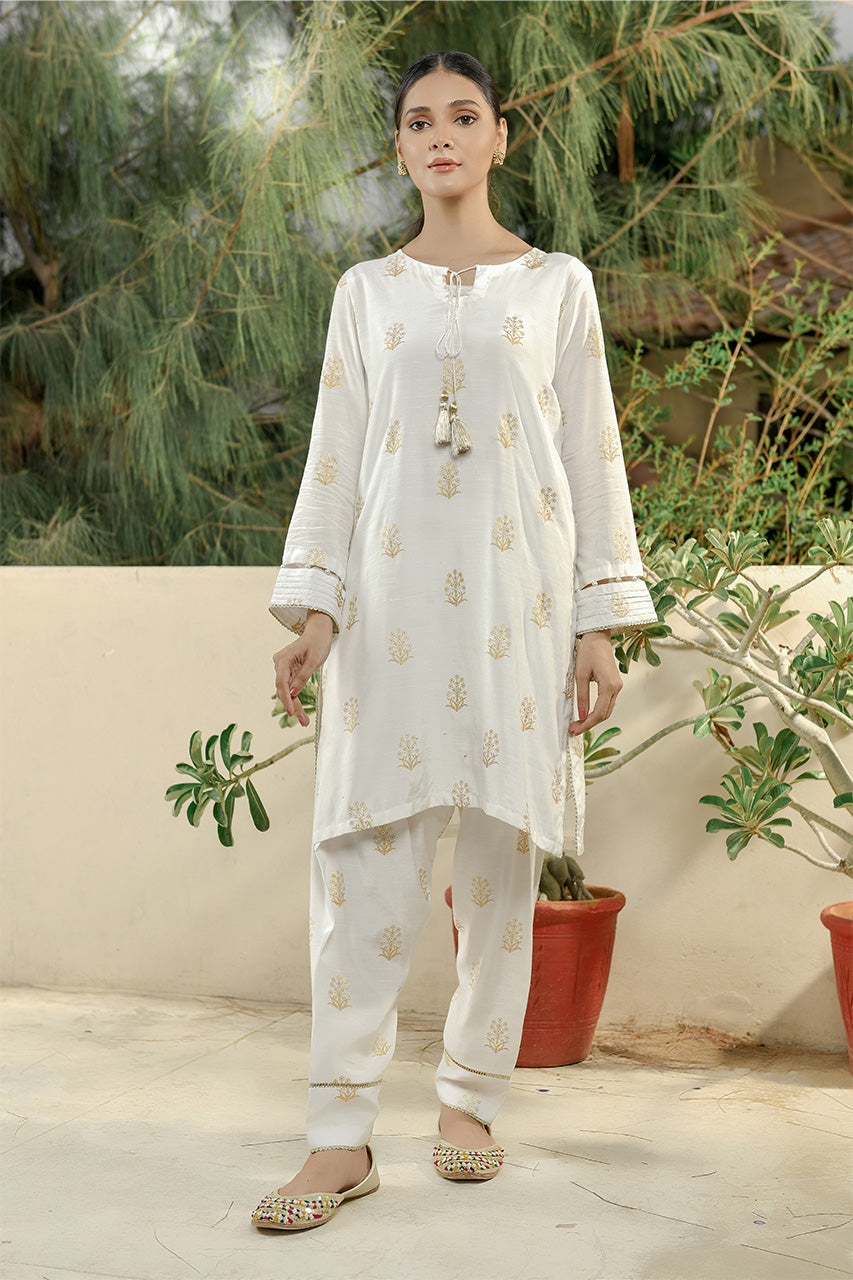 2Pc Printed Stitched Suit