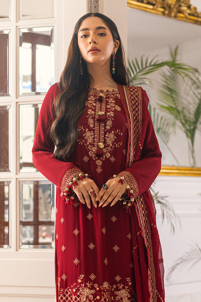 3PC Unstitched - Dyed Embroidered Luxury Suit