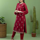 2PC Unstitched Dyed Embroidered Shirt & Trouser