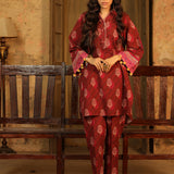 2pc Unstitched Printed Khaddar Shirt & Trouser