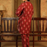 2pc Unstitched Printed Khaddar Shirt & Trouser