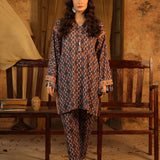 2pc Unstitched Printed Khaddar Shirt & Trouser