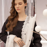 3pc Unstitched - Dyed Embroidered Shirt With Chiffon Embroidered Dupatta