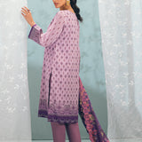 2pc Unstitched - Printed  Lawn Shirt With Dyed Cambric Trouser
