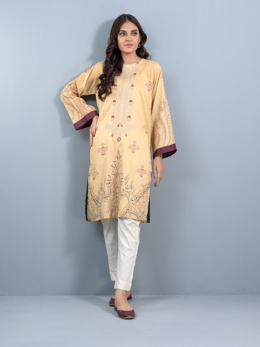 1pc - Printed Embroidered Lawn Shirt
