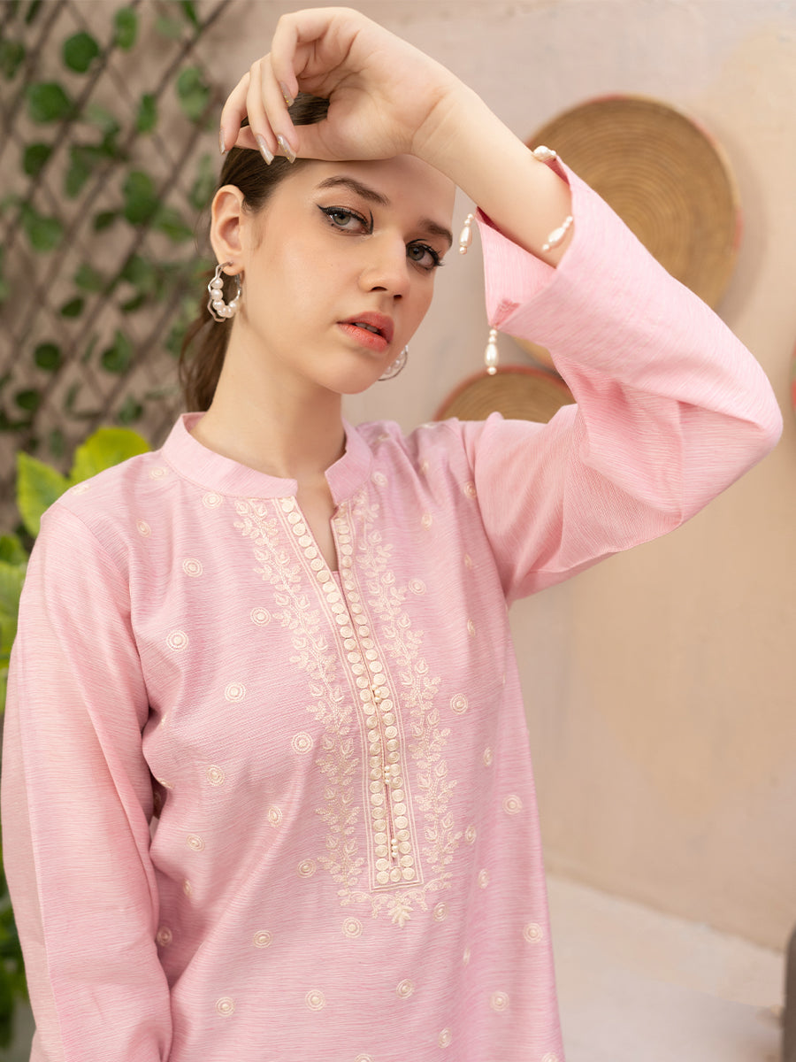 1pc Unstitched - Yarn Dyed Embroidered Shirt