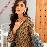 2pc Unstitched - Printed Lawn Shirt with Dyed Cambric Trouser