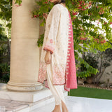 3pc Unstitched- Printed Embroidered Lawn Suit