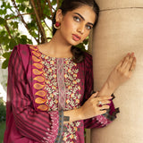 3pc Unstitched- Printed Embroidered Lawn Suit