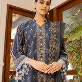 2pc Unstitched - Printed Lawn Shirt with Dyed Cambric Trouser