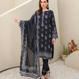 2pc Unstitched - Printed Lawn with Dyed Cambric Trouser