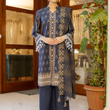 2pc Unstitched - Printed Lawn Shirt with Dyed Cambric Trouser