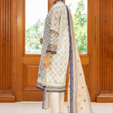 2pc Unstitched - Printed Lawn Shirt with Dyed Cambric Trouser