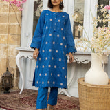 2pc Unstitched - Lawn Screen Printed Embroidered Shirt With Dyed Cambric Trouser