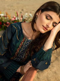 Insignia Bliss-1pc Unstitched Luxury Embroidered Organza Shirt with Crepe Inner (wk-00629) - SalitexOnline