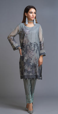 Stitched 2pc Organza Embroidered Shirt & Embroidered Trouser I Luxury Pret (RP-16) - SalitexOnline