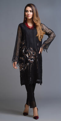 Stitched 2pc Organza Embroidered Shirt & Embroidered Trouser I Luxury Pret (RP-18) - SalitexOnline