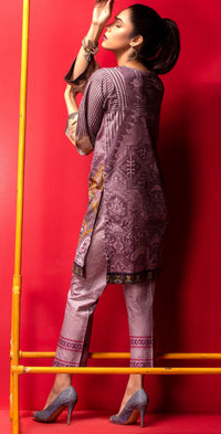 Stitched Digital Printed Embroidered Lawn Kurta with Embellishments I 1Pc Casual Pret (CP-09) - SalitexOnline
