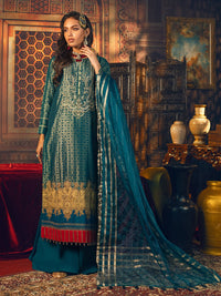 Unstitched 3pc - Dyed Embroidered Jacquard Suit- Mehr-e-Gul (WK-01164UT) - SalitexOnline