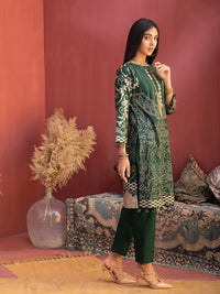 Unstitched 3pc Printed Lawn Shirt with Printed Lawn Dupatta & Dyed Cambric Trouser - Inaya (IP-00032A) - SalitexOnline