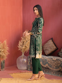 Unstitched 3pc Printed Lawn Shirt with Printed Lawn Dupatta & Dyed Cambric Trouser - Inaya (IP-00032A) - SalitexOnline